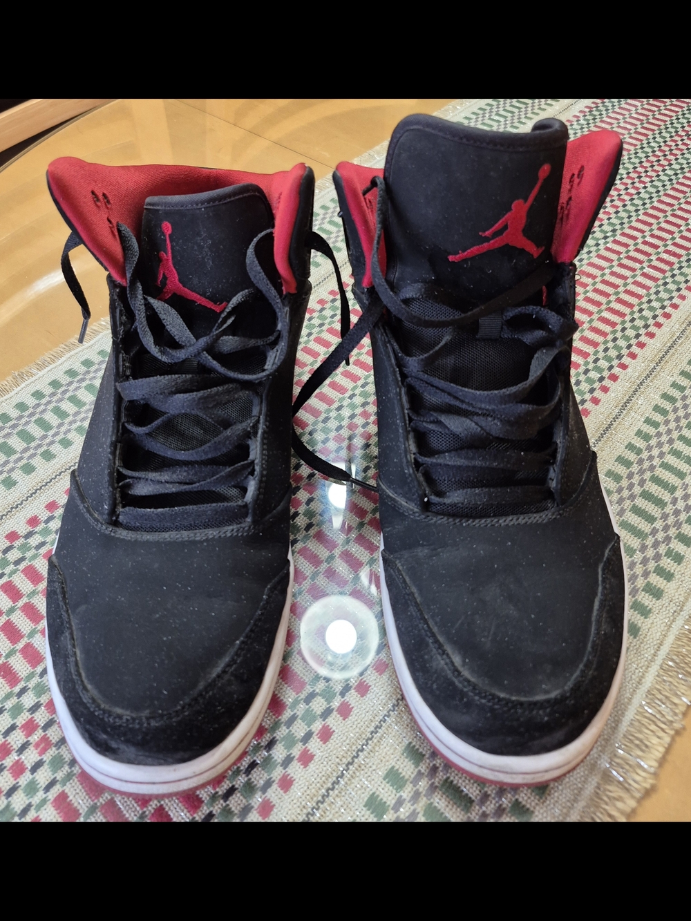Nike Air Jordan 1 Flight 5 Premium Sneakers In  Black & Red